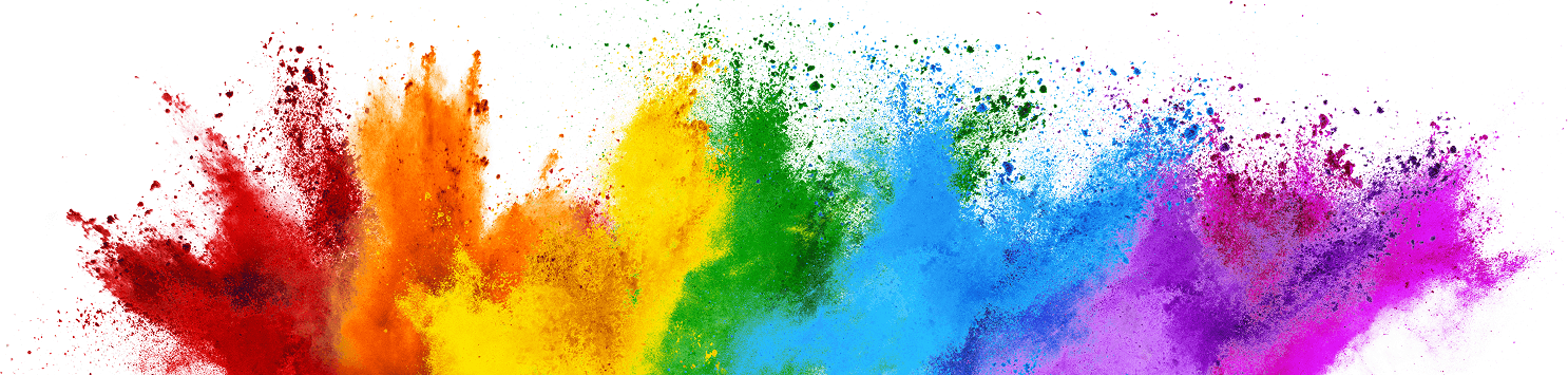 Colorful powder splash